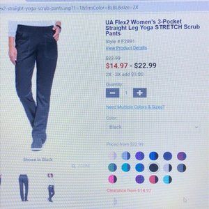 UA Flex2 Straight Leg Yoga Scrub Pants